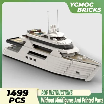 Moc yapı tuğlaları Askeri nakliye gemisi Modeli Mega Yat Teknoloji Modüler Blokları Hediyeler Noel Oyuncaklar DIY Setleri Montaj