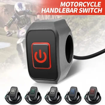 Motosiklet Modifiye Anahtarı Far Korna Kontrolü AÇIK kapalı Düğme Gidon Montaj Su Geçirmez Düğme ile led ışık