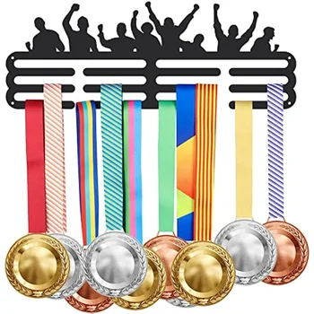Adam Tezahürat Madalya Askı Kutlamak Madalya Tutucu 12 Satır Sağlam Çelik Ödül Ekran Tutucular 60 Madalya Duvar