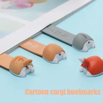 1 ADET Güzel Karikatür Hayvan Tarzı Eşek İmleri Köpek Kedi Hamster Tilki Yenilik Kitap Okuma İşaretleyiciler Hediye Çocuklar için Kırtasiye