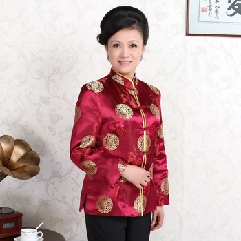 Tang Takım Elbise Geleneksel Çin Giyim Kadın Üstleri Yeni Yıl Giysileri Doğum Günü Partisi Bluz Çin Gömlek Vintage Ceket Unisex