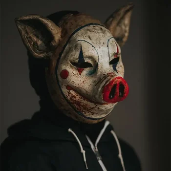 Yeni Varış Palyaço Domuz Lateks Maske Komik Hayvan Maskeleri Korku Cadılar Bayramı Kask Cosplay Kostüm Masquerade Sahne