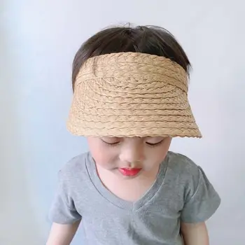 Düz Renk Anti-UV güneş şapkası Eşleşen Boş silindir şapka Çocuk kısa şapka Gölgeleme Şapka Kore Tarzı Kap Kadın güneş şapkaları