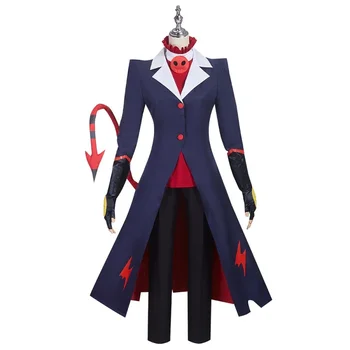Disfraz de Anime Helluva Boss Blitzo, traje de uniforme de fiesta con cola, traje de Halloween para hombres y mujeres, personali