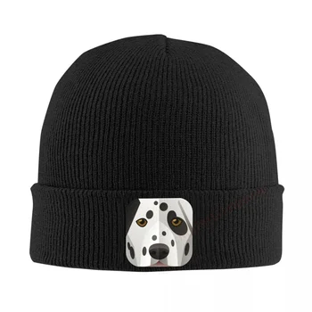 Dalmaçyalı Köpek Lover Beanie Bonnet Örgü Şapkalar Erkekler Kadınlar İçin Serin Unisex Yetişkin Kış Sıcak Kap Hediye