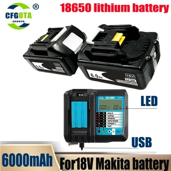 En 6.0 Ah BL1860 İçin Makita 18V lityum iyon batarya ile uyumludur ForMakita 18V BL1850 1840 1830 kablosuz güç aracı