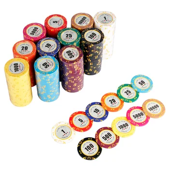 25 Adet Kil Elmas Cips Teksas Poker Bakara Cips Casino Kulübü Eğlence Oyunu Poker Cips Seti Mini Poker Cips