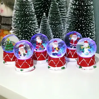 Sıcak!Noel Kristal Kar Topu Noel Baba Kar Çırpınan Küre Cam Noel Masa Süsü Dekorasyon Noel Yeni Yıl Hediyeleri