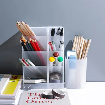 Kalemlik masa düzenleyici Sevimli Kırtasiye 2022 Okul Malzemeleri için Masaüstü Ofis Aksesuarları Makyaj kalemlik Fırça Standı