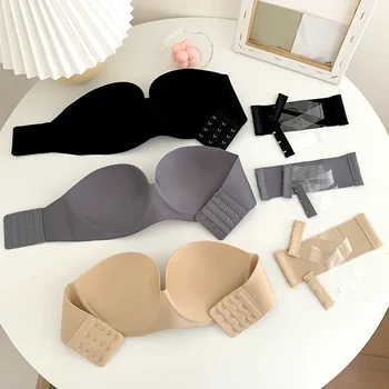 Yeni Tüp Üst İç Çamaşırı Düz Renk Seksi İç Çamaşırı Straplez Sütyen Push Up Sütyen Dikişsiz Bralette Seksi Düz Renk Kadın İç Çamaşırı