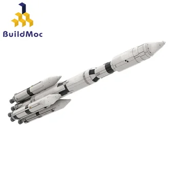 Uzay Keşfetmek Saturn V MLV-25L Roket BuildMoc Yapı Taşları Set Fırlatma aracı Koleksiyonu Tuğla Çocuk Doğum Günü Oyuncakları Hediyeler