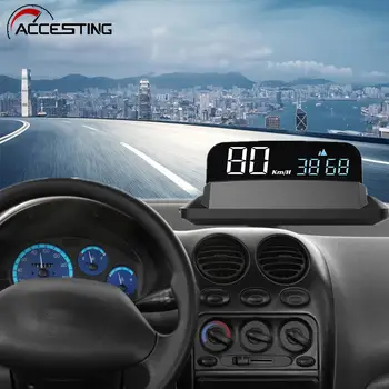 HUD Ayna Head Up ekran USB GPS Akıllı araç camı Hızlı Projektör 12V / 24V tüm Araba Hız Göstergesi KMH / KPM Araba aksesuarları