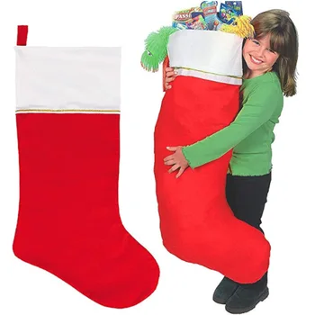 42cm Noel Çorap Noel Baba Çorap çocuklar için şeker Hediye Tutucu Çanta Asılı Süsleme Noel Ağacı için Yeni Yıl Partisi Dekorları