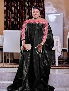 2023 Sıcak Tarzı Orijinal Bazin Riche Uzun Elbiseler Afrika Türkiye Bazin Riche Dashiki Elbise Töreni Parti Giyim