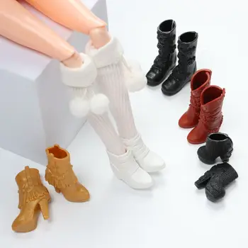 1 Çift Bebek Ayakkabıları Moda Kadın Bebek Botları Çorap Fit Ayak Uzunluğu 2.2 cm Bebek Aksesuarları Plastik Bebek Renkli Uzun Diz çizmeler
