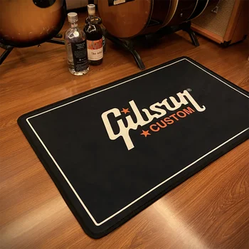 Gibson Müzik Alan Kilim Flanel Baskılı Halı Kaymaz Paspaslar Halı Ev Oturma Odası İçin Noel Dekoratif