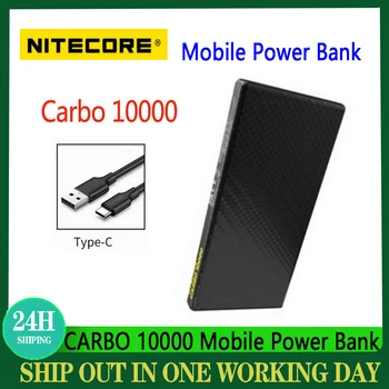 Nitecore KARBON 10000/20000 10000mAh / 20000mAh Mobil Güç Bankası Hafif Karbon Fiber PD / QC 20W Hızlı taşınabilir güç bankası