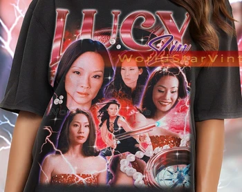 LUCY LİU Vintage Gömlek Lucy Liu Saygı Tshirt Lucy Liu Fan Tees Lucy Liu Retro Kazak Lucy Liu Merch Hediye Aktör Lucy Liu Film