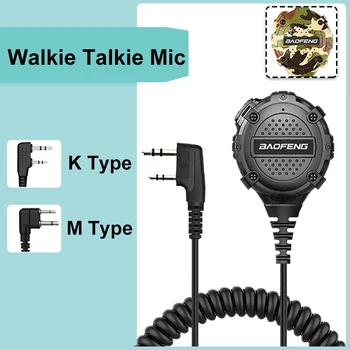 Baofeng Mikrofon Omuz Hoparlör 2 Pin K Tipi M Baofeng el radyosu Quansheng UV-K5 UVK6 Kenwood Motorola Walkie Talkie Aksesuarı