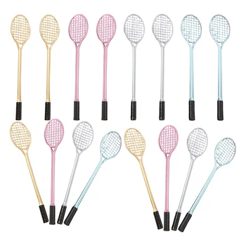 20 Adet Badminton Raketi Kalem Tenis Hediyeler Siyah Kalemler Jel Mürekkep Toplu Küçük ve Taze