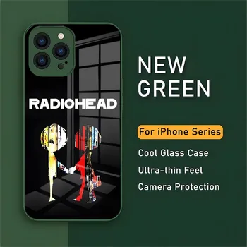 Radiohead Tesisat Mutlu telefon Kılıfı İçin 2023 Yeni Renk iPhone 14 Pro 13 11 12 XR XS MAX 7 8 X Artı 13 Temperli Cam Kapakları
