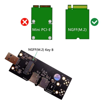 NGFF M. 2 USB 3.0 Adaptörü Dönüştürücü Kartı ile Çift SIM Kart Yuvası için 3G / 4G / 5G