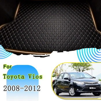 Araba Arka Gövde Mat Toyota Vios İçin XP90 2008 2009 2010 2011 2012 Deri Tankı Organizatör Mat Acessorio Para Carro Araba Aksesuarları