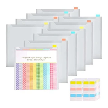 1 Takım İle 60 Yapışkan Dizin Sekmeleri, 10 Paket Plastik Kağıt saklama Çantası Tutmak İçin Kağıt Dosya