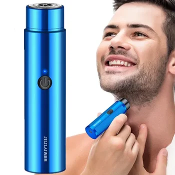 Mini Elektrikli Tıraş Makinesi Erkekler için Taşınabilir Elektrikli Tıraş Makinesi Sakal Bıçağı USB Şarj erkek Yüz Sakal Tıraş Makinesi Vücut Jilet Epilasyon