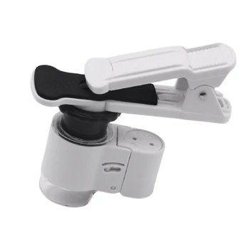 45 X Cep Telefonu Klip Mikroskop Taşınabilir cep telefonu Klip Mikroskop Işıklı Cep Mikroskop Antika Takı Değerleme