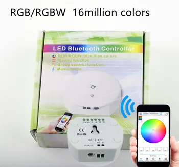 DC12-24V RGB RGBW UFO Mavi diş 16 Milyon Renk IOS Android LED Denetleyici Zamanlama Fonksiyonu Grup Kontrol Müzik Modu