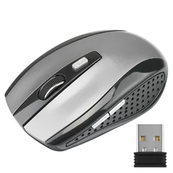 2.4 GHz Kablosuz Fare 6 Düğmeler Optik Gaming Mouse Ayarlanabilir DPI Gamer Kablosuz Fareler Bilgisayar PC için USB Alıcısı ile