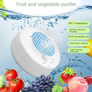 Meyve Ve sebze yıkama makinesi Beyaz ABS + elektronik bileşenler USB Kablosuz Gıda Temizleyici Meyve, Pirinç, Fasulye, Et