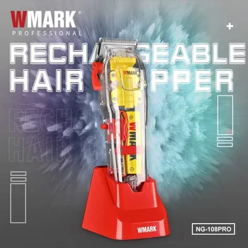 WMARK NG-108PRO Şeffaf tip Şarj Edilebilir saç düzeltici Profesyonel kablo akülü saç düzeltici