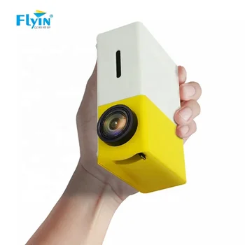 Flyin Yg300 4k Usb Full Hd Sinema Ev Sineması Oyun Beamer Multimedya Projektör Mini Taşınabilir LED LCD cep projektörü
