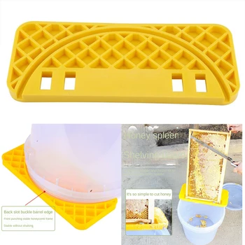 1 ADET Arıcılık Kazıyıcı Aracı Plastik Bal Kovası Yuva Çerçeve Raf Arı Kovanı Petek Tutucu Temizleme Masası Ekipmanları Malzemeleri