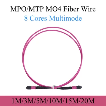 100G MPO MO4 Fiber Yama Tel Çok Modlu 8 Çekirdek APC UPC Dişi Dişi Tip A / B / C Dizisi 1/3/5/10/15/20M Optik Kablo