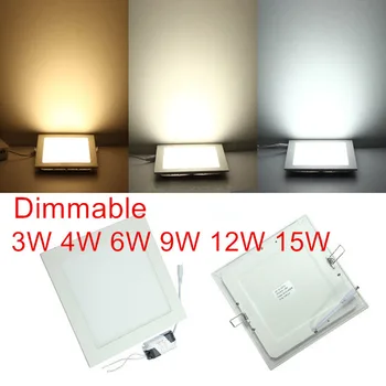 3 W / 6 W / 9 W / 12 W/15 W / 25 W kısılabilir LED downlight kare LED panel Tavan Gömme ampul lamba AC85-265V smd2835
