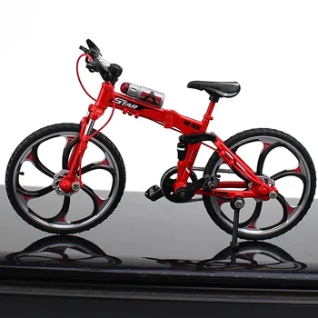 1:10 Mini Model Alaşım Katlanır Bisiklet Oyuncak Parmak Dağ Bisikleti Cep Diecast Simülasyon Metal Yarış Koleksiyonu Oyuncaklar Çocuk için