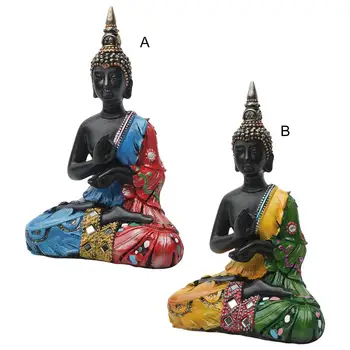 Tayland Buda Oturma Heykeli Meditasyon Masa Üstü Oturma Odası Dekor