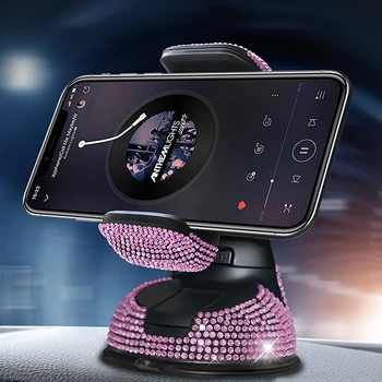 Rhinestone Bling Kristal Araba telefon tutucu Braketi telefon standı Araba GPS Istikrarlı Telefon Destekler Yüksek Kaliteli Araba cep telefonu tutacağı
