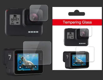 GOPRO 7 SİYAH için 100sets 9H 2.5 D Premium Temperli Cam Ekran Koruyucu