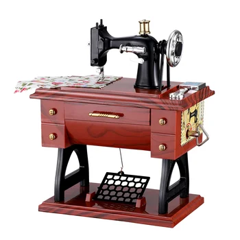 VORCOOL Vintage Dikiş Müzik Kutusu müzikli oyuncak dikiş makinesi Müzik Sartorius Modeli Oyun Yaratıcı Hediye Müzik Kutusu Makinesi