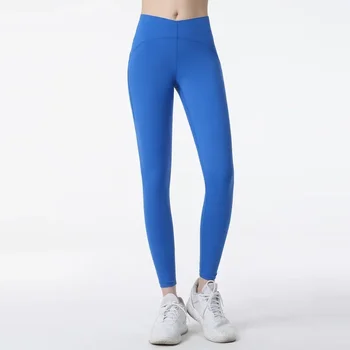 Lu Logo Yoga Giysileri Logo İle Kadınlar Yüksek Bel Çıplak Ezme Popo Spor Tayt fitness pantolonları Push Up Spor Tayt Egzersiz Acti