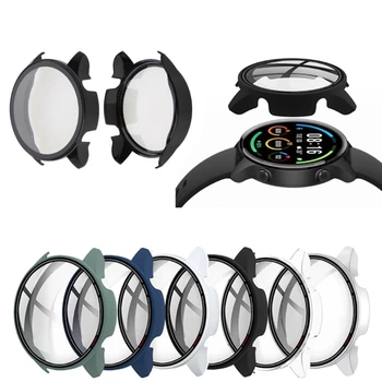 3D 9H Temperli Cam Ekran Koruyucu Kılıf Kabuk Çerçeve Fit için Mi İzle Renk spor Versiyonu Smartwatch