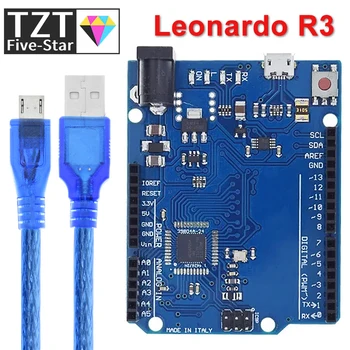 TZT Leonardo R3 Geliştirme Kurulu + USB Kablosu Arduino İçin ATMEGA32U4
