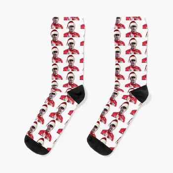 Charles Leclerc Santa şapka Çorap komik hediye erkekler pamuk yüksek kaliteli erkek Çorapları Lüks kadın