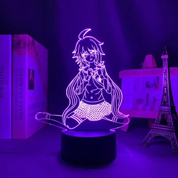Anime Danganronpa Ayumu Fujimori led ışık Çocuklar için Yatak Odası Dekorasyon Gece Lambası doğum günü hediyesi Odası Dekor 3d Lamba Manga