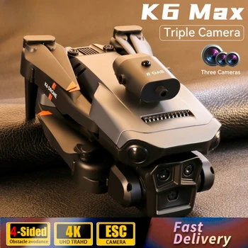K6Max 8K Drone Üç Kamera Profesyonel Yüksek Çözünürlüklü Optik Akış Konumlandırma Dört Yönlü Engellerden Kaçınma Hediye