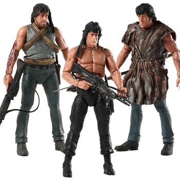 NECA İlk Kan-Rambo Survival Sürüm Eylem şekilli kalıp Hediye Koleksiyon Heykelcik